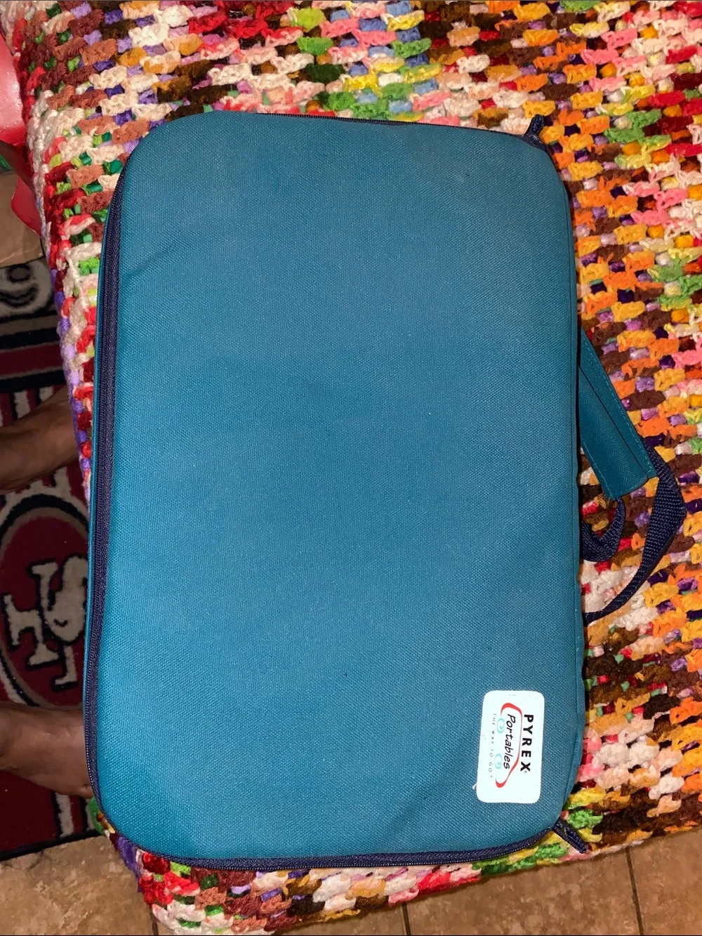 Vintage Pyrex Glass Baking Dish with Insulated Storage Bag Set